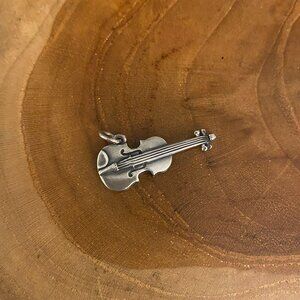 RETIRED James Avery Violin Charm, Sterling Silver